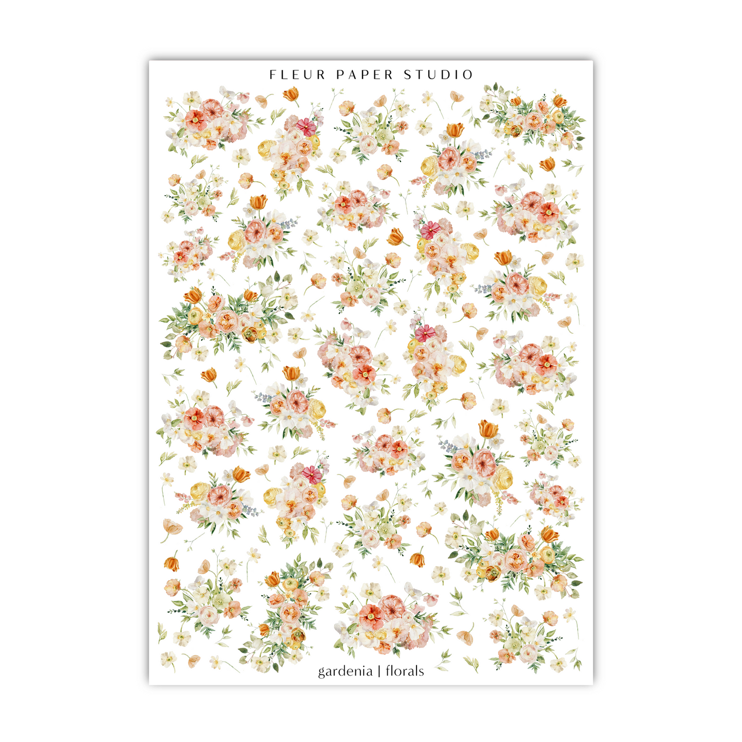 a flower pattern on a white background