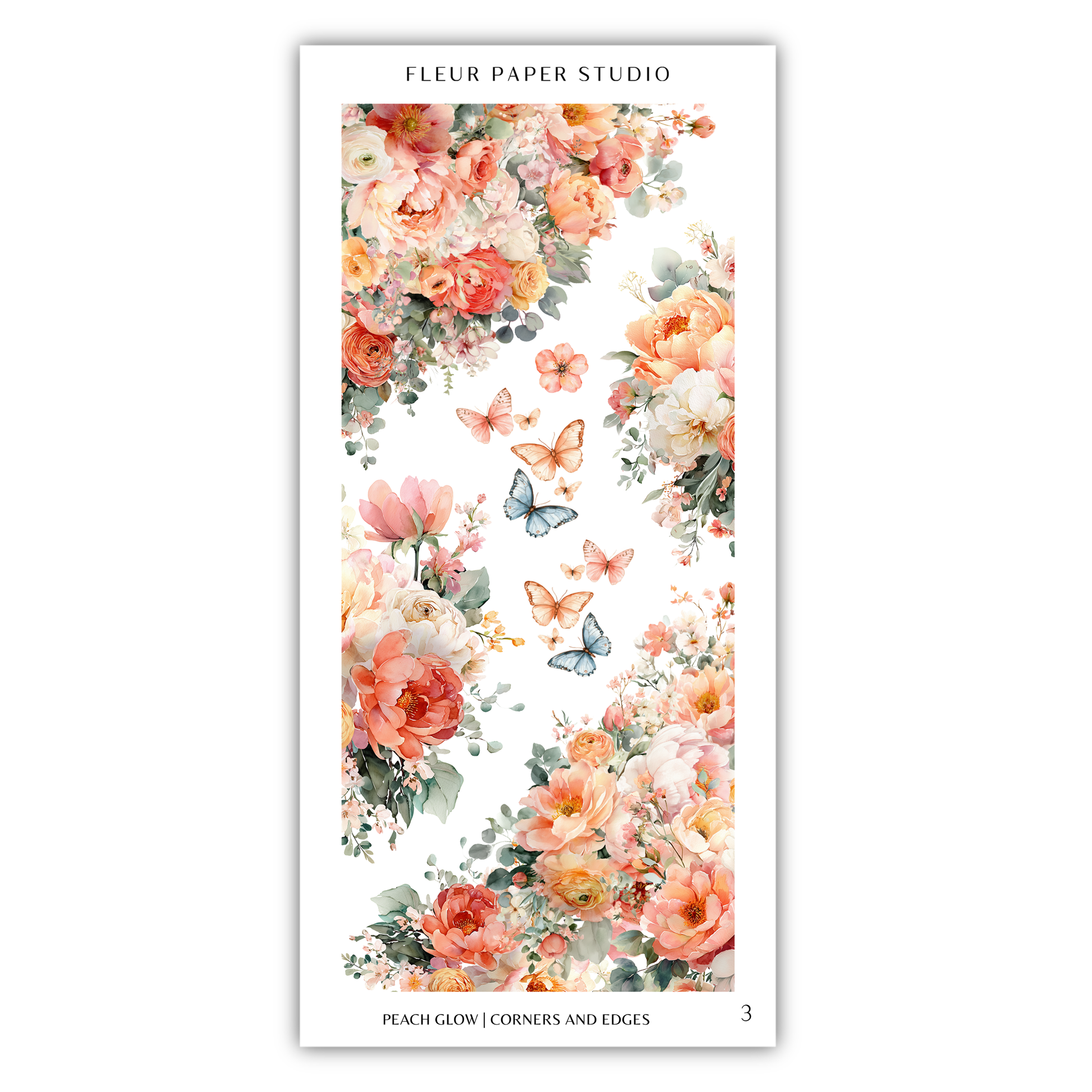 The image is a collage of various floral and butterfly images, including roses, peaches, and butterflies, arranged in a visually appealing manner.