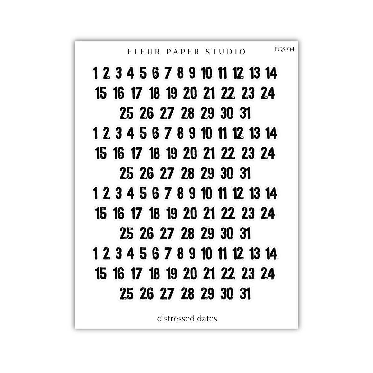 Dats Paper Distressed Dates – Fleur Paper Studio