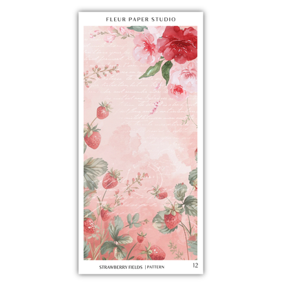 The image is a collage of various images, including a floral pattern with red flowers and green leaves, as well as a pink background with a floral design.