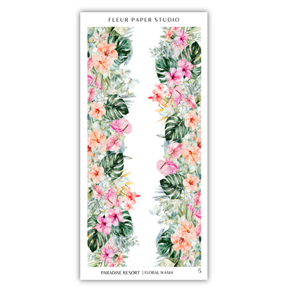 a floral arrangement with various flowers and leaves, including pink, orange, and green colors. The arrangement is displayed on a white background, and there is text at the top and bottom of the image.