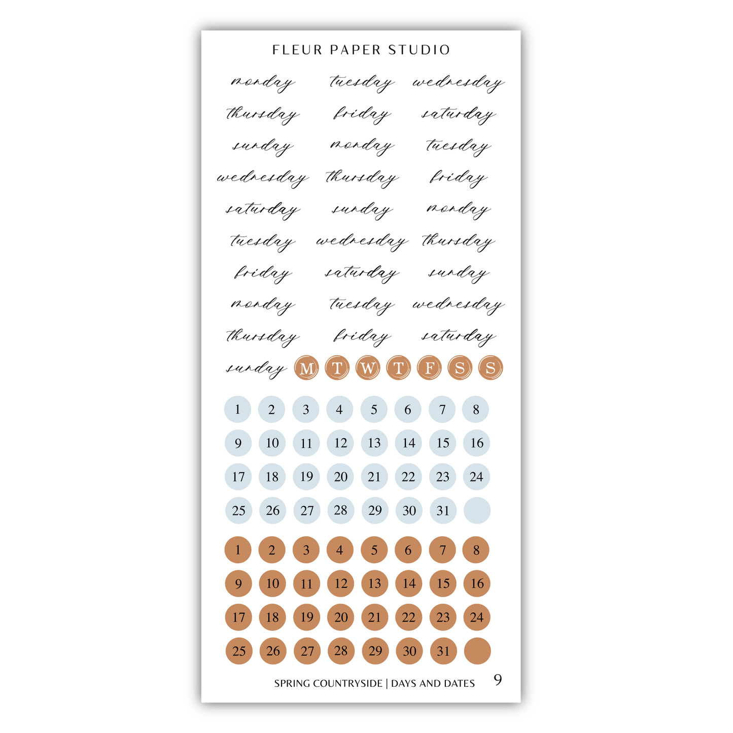 The image is a calendar and sticker set for the month of March, with a focus on the days and dates. The calendar displays the days of the week and the days of the month, while the stickers feature various designs and patterns. The image is not a single photo but a collection of images that together create a cohesive visual theme. The text in the image is minimalistic and straightforward, avoiding redundancy and focusing on providing clear information about the calendar and stickers.