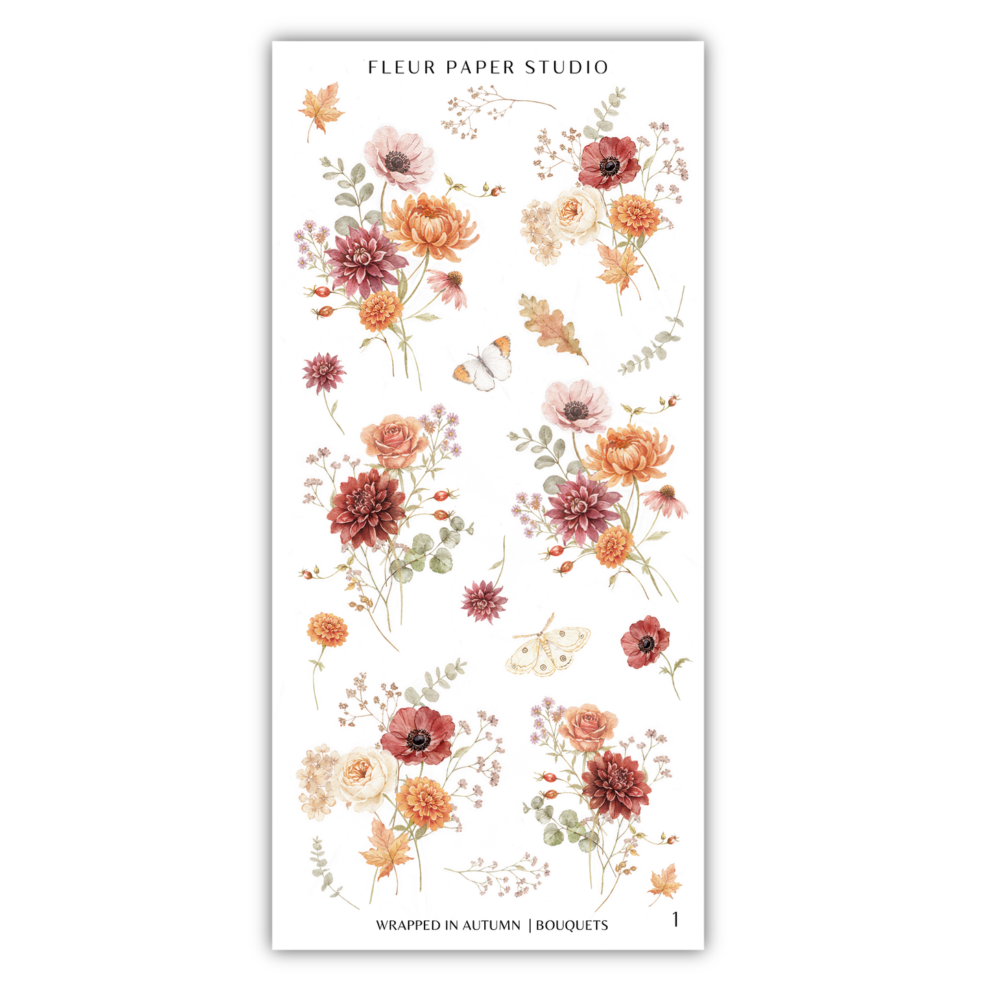 The image is a collage of various floral and autumn-themed images, including flowers, leaves, and butterflies, arranged in a visually appealing manner.
