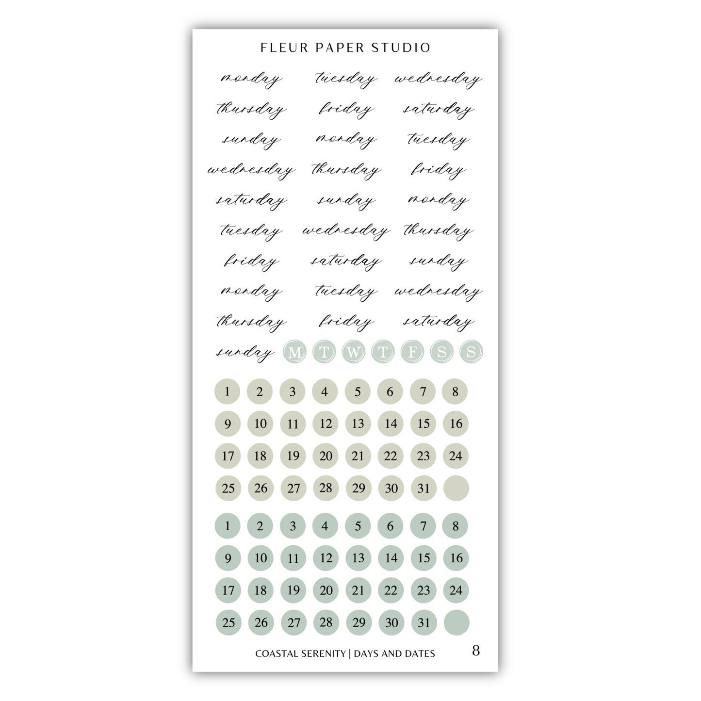 The image is a calendar for the month of August, with a focus on coastal serenity. It displays the days of the week and the days of the month, providing a visual representation of the calendar. The calendar is organized into two sections: the days of the week and the days of the month. The days of the week are listed in a column, while the days of the month are arranged in a row. The calendar is designed to promote a sense of calm and tranquility, reflecting the coastal serenity theme.