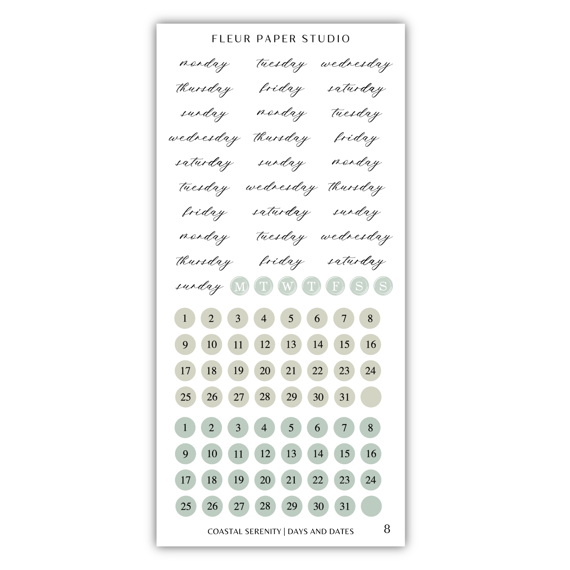The image is a calendar for the month of August, with a focus on coastal serenity. It displays the days of the week and the days of the month, providing a visual representation of the calendar. The calendar is organized into two sections: the days of the week and the days of the month. The days of the week are listed in a column, while the days of the month are arranged in a row. The calendar is designed to promote a sense of calm and tranquility, reflecting the coastal serenity theme.