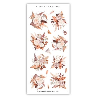 a collection of floral arrangements, including various types of flowers and foliage, arranged in a visually appealing manner.